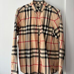 Burberry Nova Check long-sleeve button-down shirt